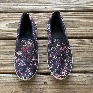Charlotte Russe Floral Print Slip-On Shoes